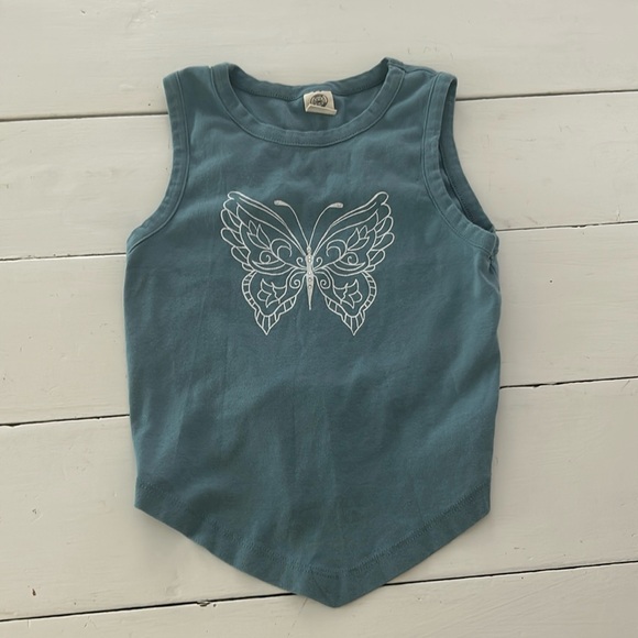 UO Renewal Butterfly Tie-Back Tank Top in Blue - Picture 3 of 7